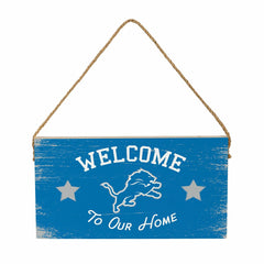 Detroit Lions Wood Wall Sign, 6x11, NFL, Home