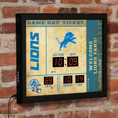 Bluetooth Scoreboard Wall Clock, Detroit Lions, NFL, Home