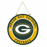 Green Bay Packers Round Door Décor with Hanging Rope, 18x18, NFL, Home