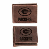 Green Bay Packers, Bi-Fold and Tri-Fold Wallet Gift Set, Brown, NFL, Home