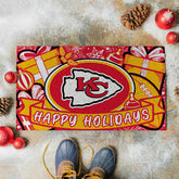 Kansas City Chiefs Holiday PVC Mat, 28"x16", NFL