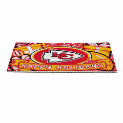 Kansas City Chiefs Holiday PVC Mat, 28"x16", NFL
