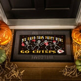 Kansas City Chiefs Flocked Coir Halloween Sassafras Switch Mat, 22"x10, NFL