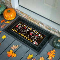 Kansas City Chiefs Flocked Coir Halloween Sassafras Switch Mat, 22"x10, NFL