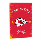 Kansas City Chiefs Wood Wall Sign, 16x24, NFL, Home