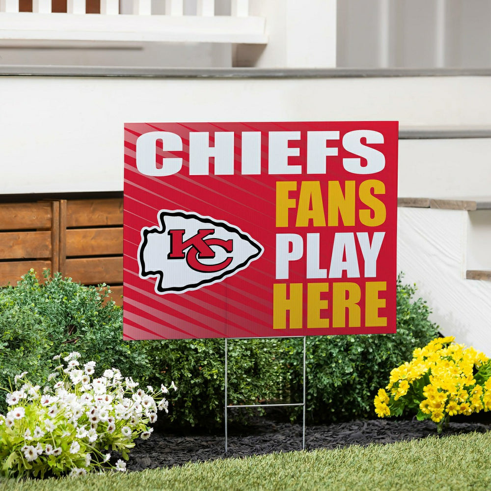 Kansas City Chiefs Coroplast Yard Sign "Fans Play Here", NFL, Home