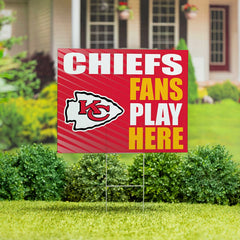 Kansas City Chiefs Coroplast Yard Sign "Fans Play Here", NFL, Home