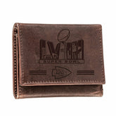 Kansas City Chiefs, Wallet, Tri-Fold, SB58 Champions, Brown, NFL, Home