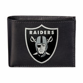 Las Vegas Raiders Black Bi-Fold Embroidered Wallet w/ RFID Blocking, NFL, Home