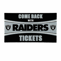 28" x 16" PVC Trapper Mat, Come Back with Tickets, Las Vegas Raiders, NFL