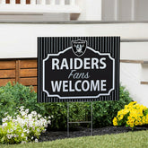 Las Vegas Raiders Coroplast Yard Sign, "Fans Welcome", NFL, Home