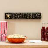 Las Vegas Raiders Engraved Wood Sign, 3.5" x 18", NFL, Home