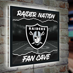 Las Vegas Raiders 23"H x 23"L LED Wall Decor, Edgelite, Square, NFL, Home