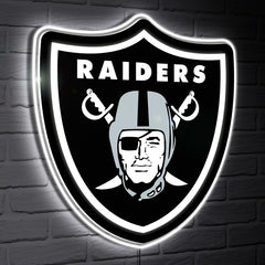 Las Vegas Raiders LED Wall Decor, Glazelite, Logo, NFL, Home
