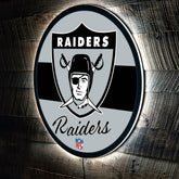 Las Vegas Raiders NFL Football Large Round Vintage Edgelite LED Decor, NFL, Home