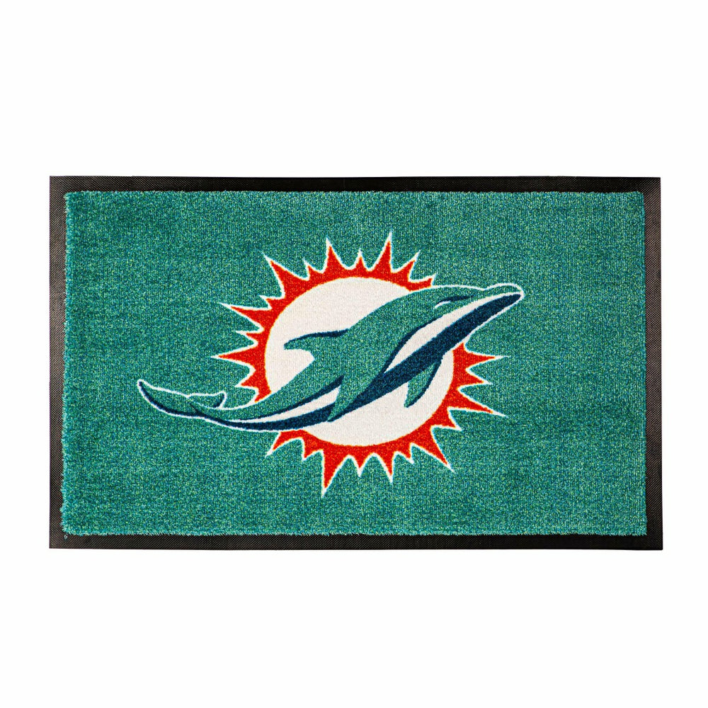 3'x5' Large USA Indoor Outdoor Entryway Mat, Miami Dolphins, NFL