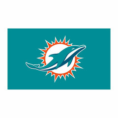 Full Color PVC Mat, 16" x 28", Miami Dolphins, NFL