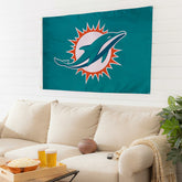 Miami Dolphins Single Sided Flag with 2 Grommets, 3'x5', NFL, Home