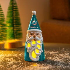 Miami Dolphins Santa LED Statuary, 8", NFL, Home