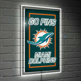 Miami Dolphins NFL Football Rectangle Neolite LED Decor, NFL, Home