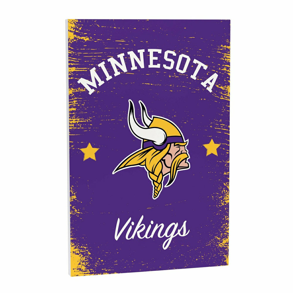 Minnesota Vikings Wood Wall Sign, 16x24, NFL, Home