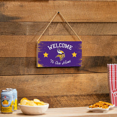 Minnesota Vikings Wood Wall Sign, 6x11, NFL, Home