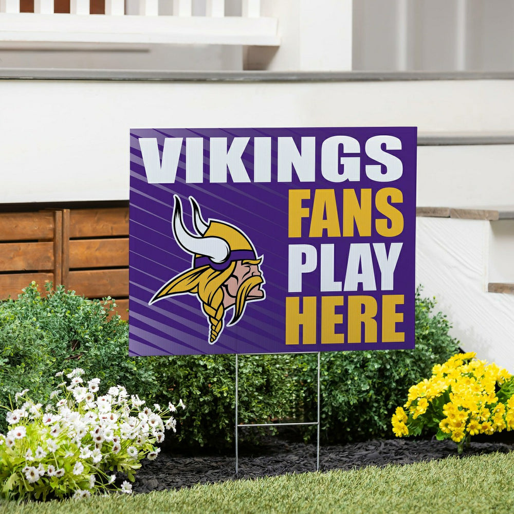 Minnesota Vikings Coroplast Yard Sign "Fans Play Here", NFL, Home