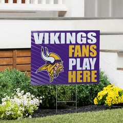 Minnesota Vikings Coroplast Yard Sign "Fans Play Here", NFL, Home
