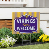 Minnesota Vikings Coroplast Yard Sign, "Fans Welcome", NFL, Home