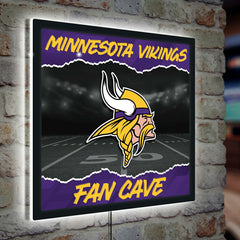Minnesota Vikings 23"H x 23"L LED Wall Decor, Edgelite, Square, NFL, Home
