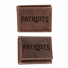 New England Patriots, Bi-Fold and Tri-Fold Wallet Gift Set, Brown, NFL, Home