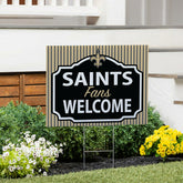 New Orleans Saints Coroplast Yard Sign, "Fans Welcome", NFL, Home