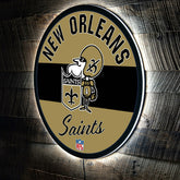 New Orleans Saints NFL Football Large Round Vintage Edgelite LED Decor, NFL, Home