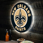 LED Wall Decor, Round, New Orleans Saints, NFL, Home