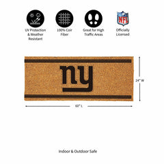 New York Giants Extra Large One Color Coir Mat, 60"x24", NFL