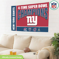New York Giants 6X Superbowl Champions Football 3x5 Flag, NFL, Home