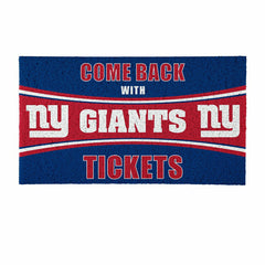 28" x 16" PVC Trapper Mat, Come Back with Tickets, New York Giants, NFL