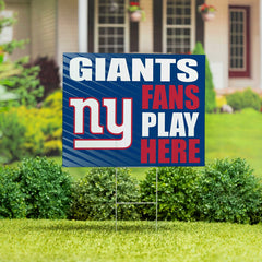 New York Giants Coroplast Yard Sign "Fans Play Here", NFL, Home