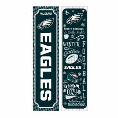 46" Double Sided Leaner, Philadelphia Eagles, Winter Seasonal, NFL, Home