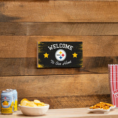Pittsburgh Steelers Wood Wall Sign, 6x11, NFL, Home
