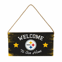 Pittsburgh Steelers Wood Wall Sign, 6x11, NFL, Home