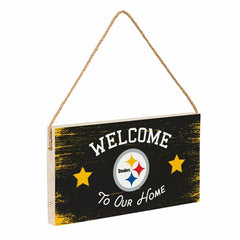 Pittsburgh Steelers Wood Wall Sign, 6x11, NFL, Home