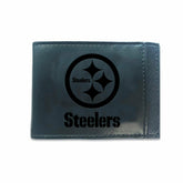 Front Pocket Wallet w/ RFID Blocking, Pittsburgh Steelers, Black, NFL, Home