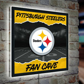 Pittsburgh Steelers 23"H x 23"L LED Wall Decor, Edgelite, Square, NFL, Home