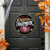 San Francisco 49ers Halloween Round Door Décor with Hanging Rope, 18x1, NFL, Home