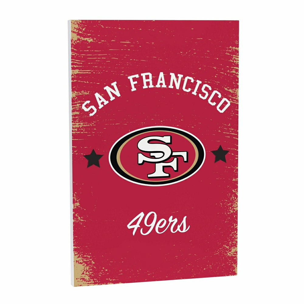 San Francisco 49ers Wood Wall Sign, 16x24, NFL, Home