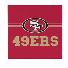 San Francisco 49ers Wood Wall Sign, 12x12, NFL, Home