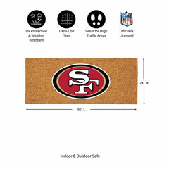 San Francisco 49ers Extra Large Full Color Coir Mat, 60"x24", NFL