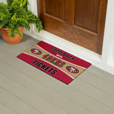28" x 16" PVC Trapper Mat, Come Back with Tickets, San Francisco 49ers, NFL