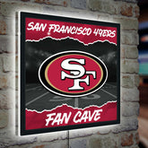 San Francisco 49ers 23"H x 23"L LED Wall Decor, Edgelite, Square, NFL, Home